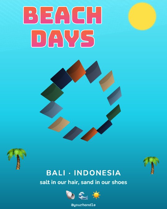 Beach Days video template preview