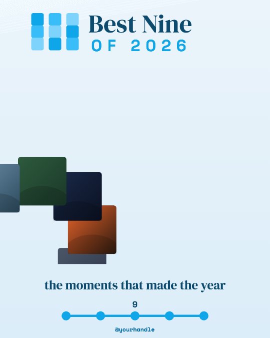Best Nine video template preview
