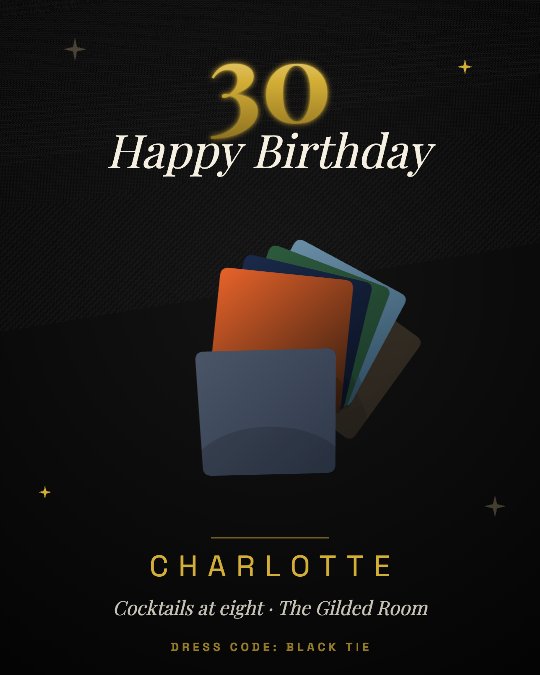 Thirty & Fabulous video template preview