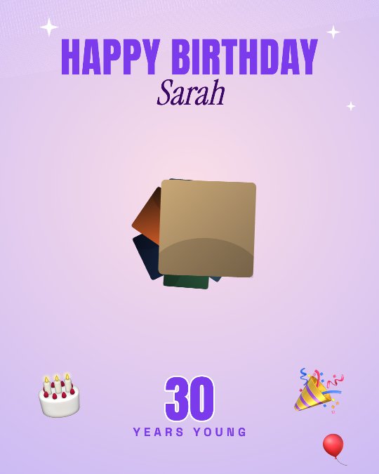 Birthday video template preview