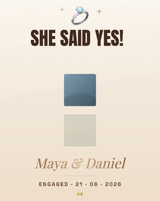 She Said Yes video template preview