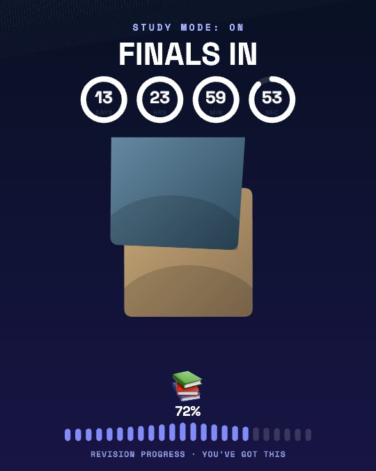 Exam Countdown video template preview