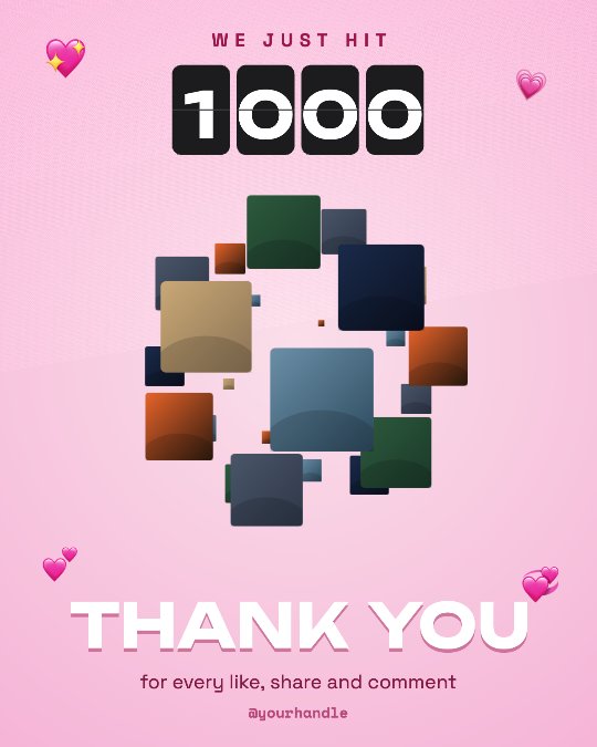 Thank You 1K video template preview