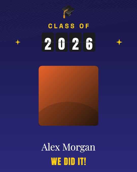 Class of 2026 video template preview