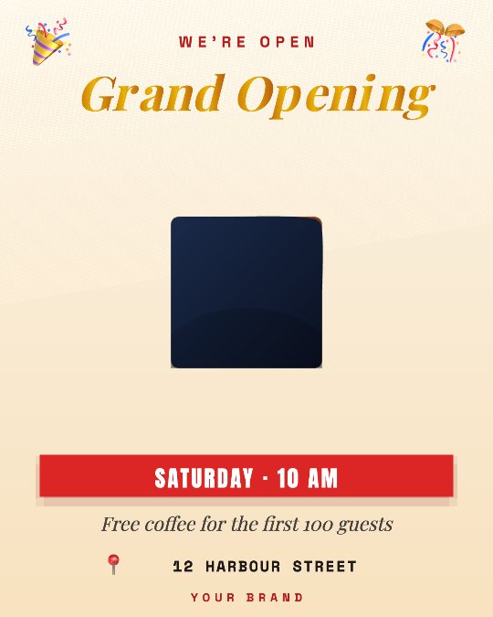 Grand Opening video template preview