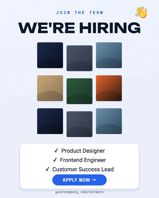 We're Hiring video template preview