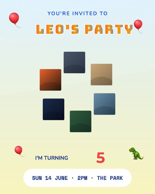 Kids Party video template preview