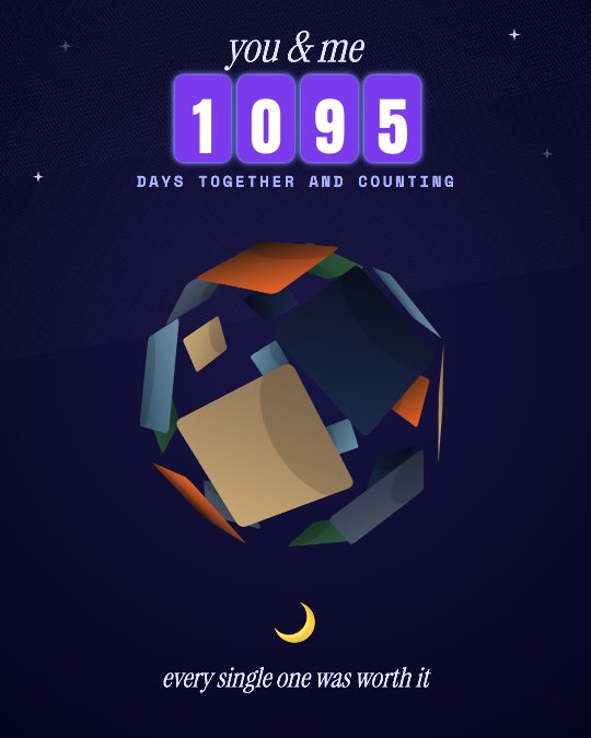 Days Together video template preview