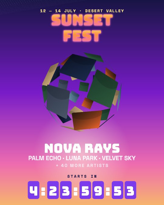 Music Festival video template preview