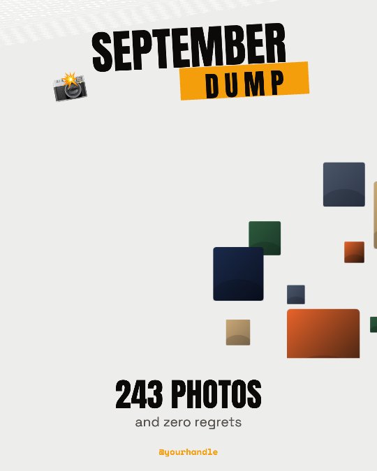 Photo Dump video template preview