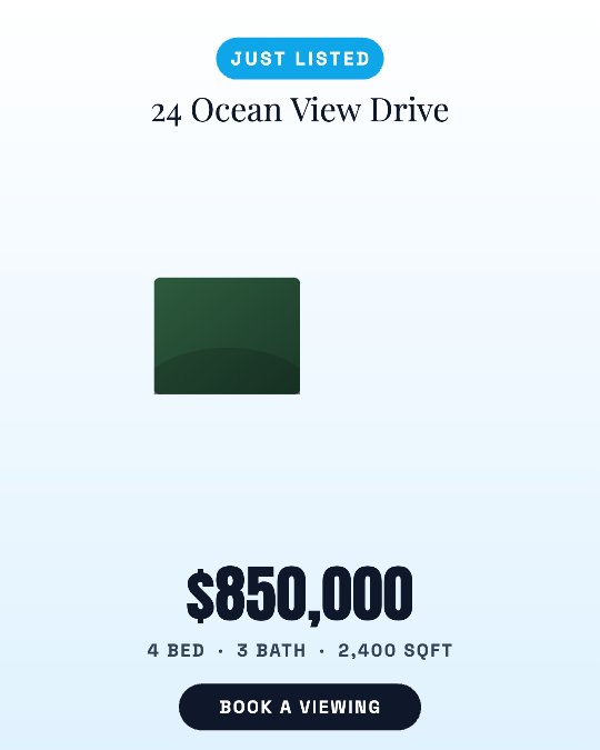 Just Listed video template preview