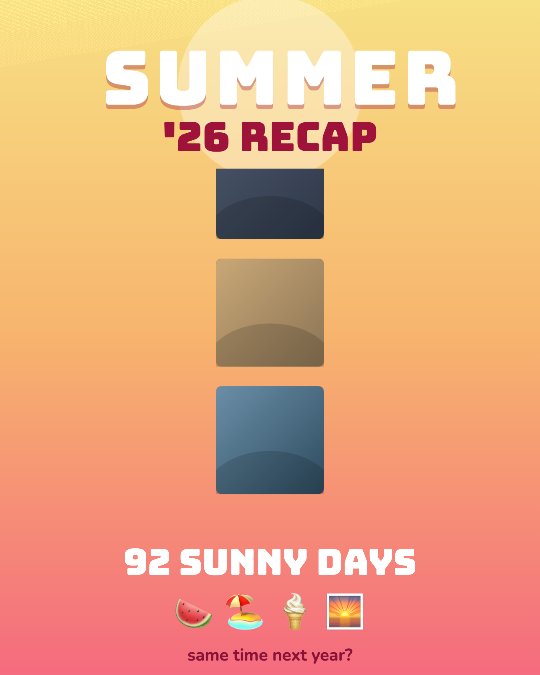 Summer Recap video template preview
