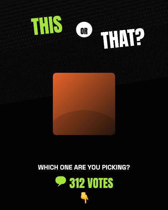 This or That video template preview