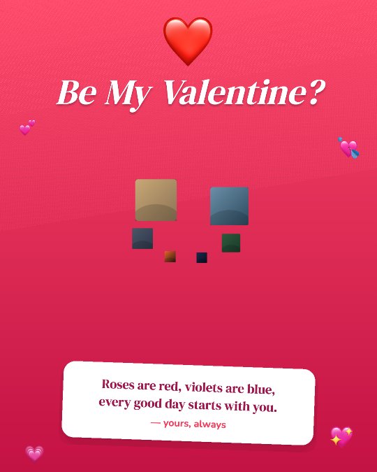 Be My Valentine video template preview