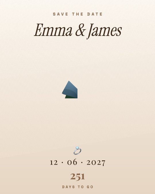 Save the Date video template preview