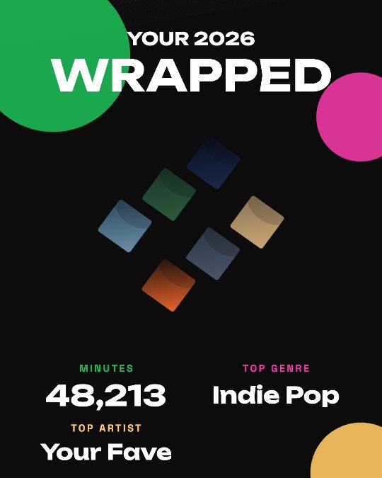 Year Wrapped video template preview